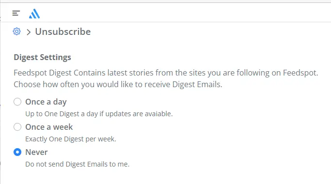 unsubscribe from email subscription