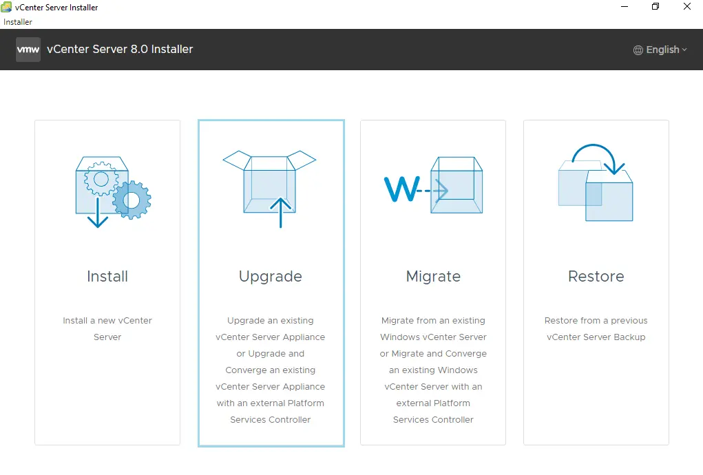 vCenter server 8.0 installer