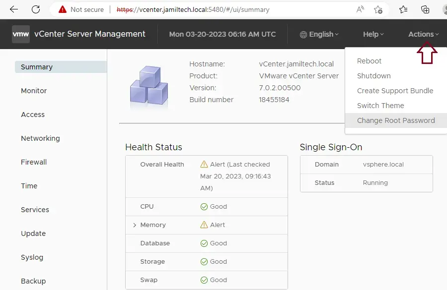 vCenter server management