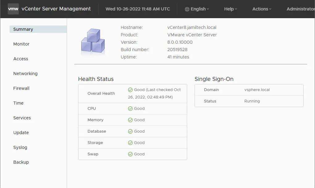 vCenter server management