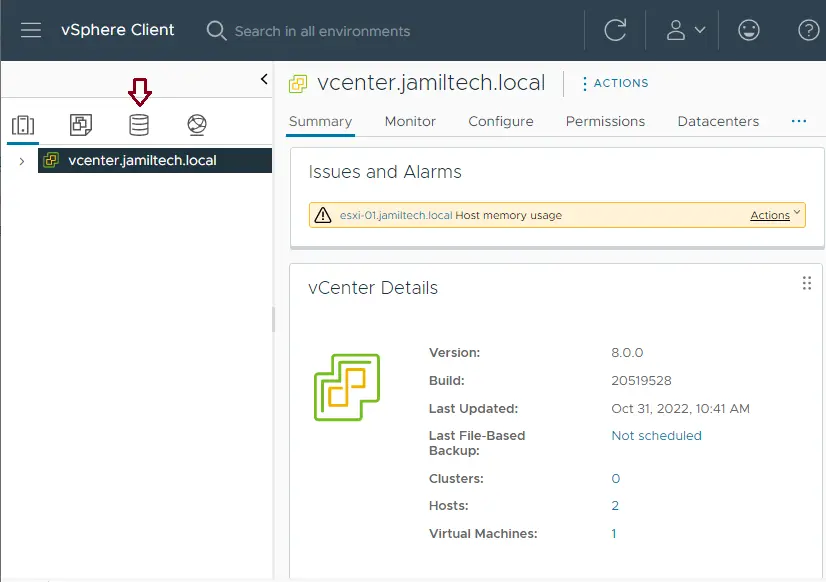 vSphere client