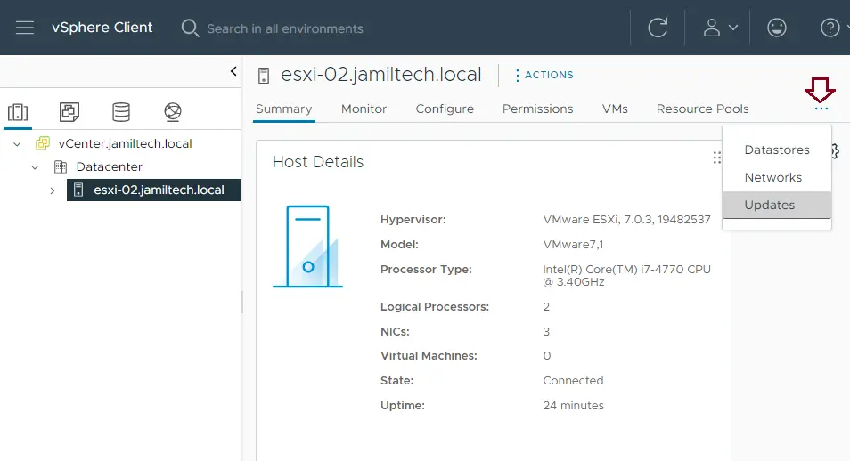 vSphere client