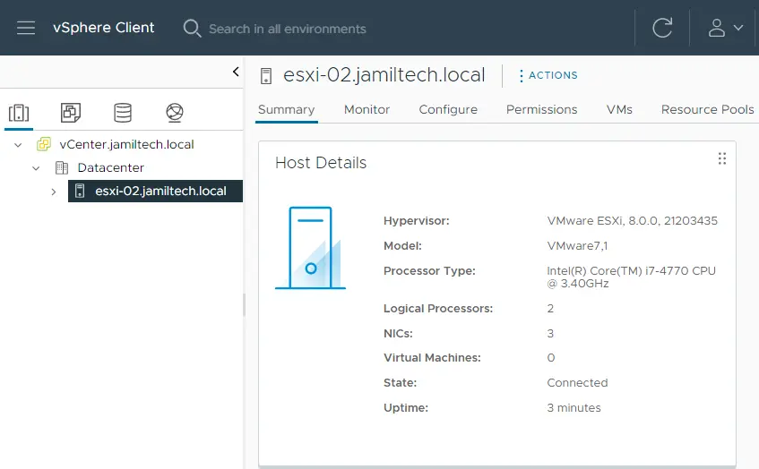 vSphere client