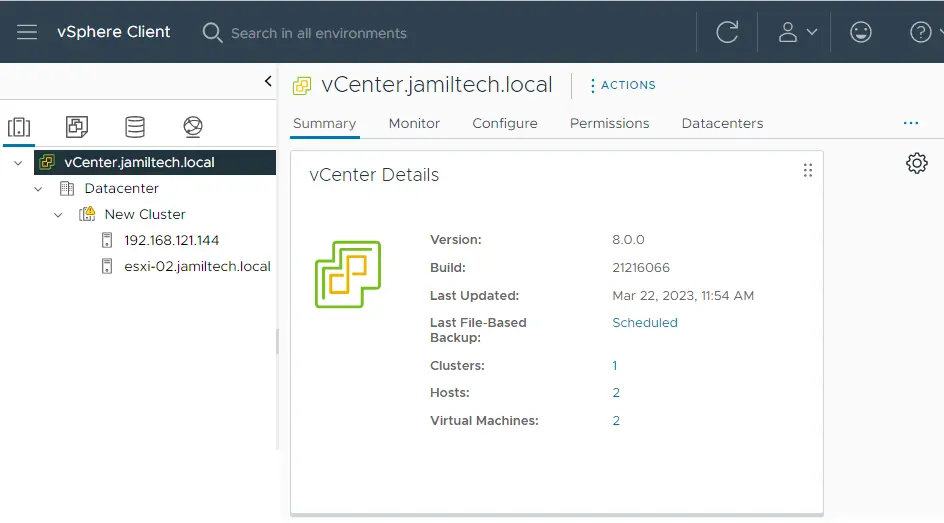 vSphere client