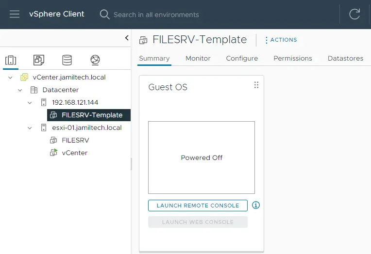 vSphere client