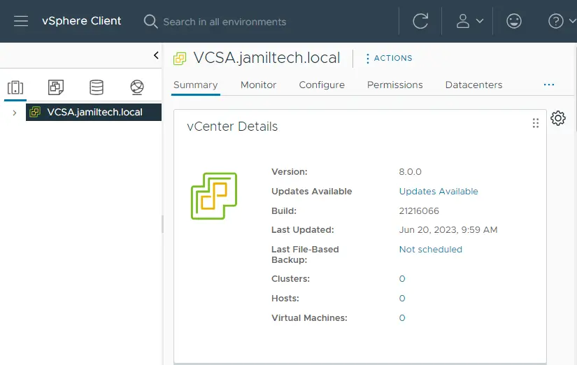 vSphere client