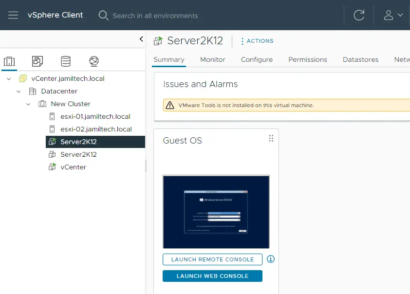 vSphere client