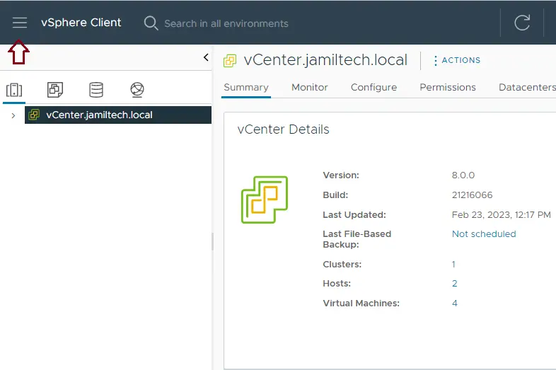 vSphere client