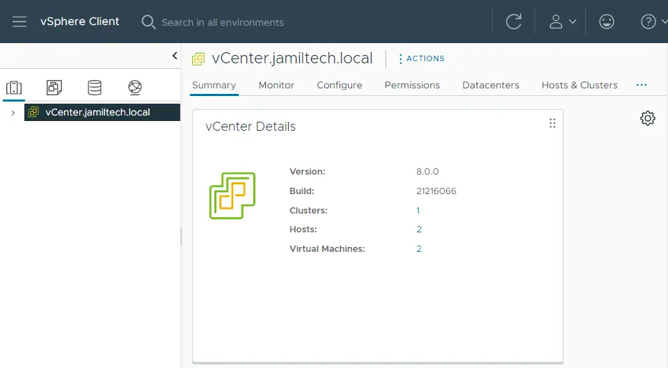 vSphere client