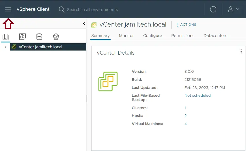 vSphere client 8