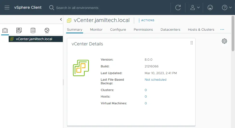 vSphere client