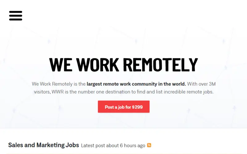 WeWorkRemotely Largest Remote Work Community